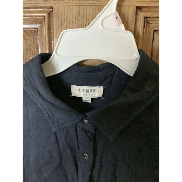 Umgee Women’s Sz S Blue Tie Dye Tunic Top Blouse Roll Tab Sleeves High Low Hem - Picture 2 of 9